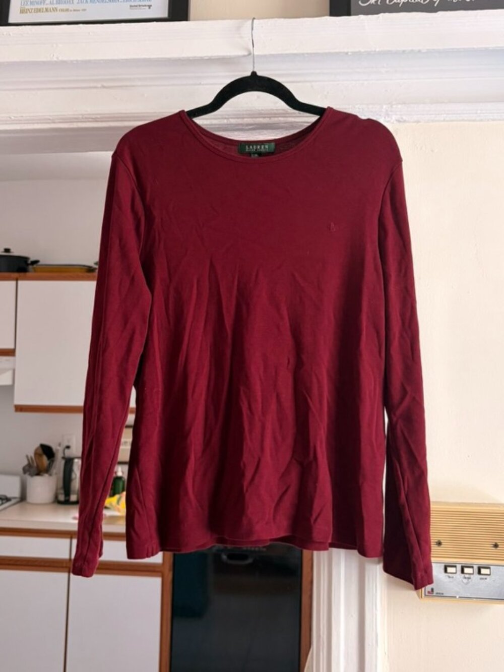 Lauren Ralph Lauren, maroon long-sleeve